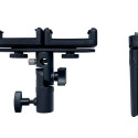 Dual adjustable smartphone holder with tripod black (E-type live dual camera)