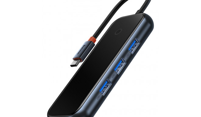 Baseus AcmeJoy HUB 4portový (USB-C na 1x USB-C PD&Data/3x USB3.0) tmavě šedý (WKJZ010013)
