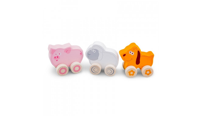 New Classic Toys - Drewniane zwierzątka jeżdżące