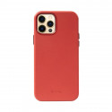 Crong kaitseümbris Essential Cover Magnetic Leather iPhone 12 Pro Max MagSafe, punane