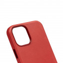 Crong kaitseümbris Essential Cover Magnetic Leather iPhone 12 Pro Max MagSafe, punane