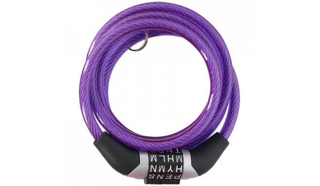 Dunlop - Zapięcie do roweru z szyfrem (Fioletowy)