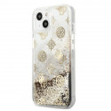 Guess kaitseümbris Peony Liquid Glitter iPhone 13 mini, kuldne