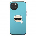 Karl Lagerfeld kaitseümbris PU Leather Karl's Head Metal iPhone 13 mini, sinine