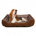 Soft bed sofa for a dog 75 x 58 x 19 cm size. L (brown)