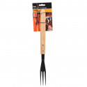 BBQ - a fork necessary for grilling, long with a wooden handle of 41 cm