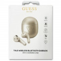 Guess Triangle Logo - TWS Earphones + Docking Station (Silver)