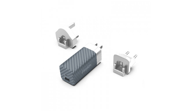 Energizer Ultimate - Ładowarka sieciowa podróżna Multiplug EU / UK / US GaN USB-C & USB-A 65W PD (Sr