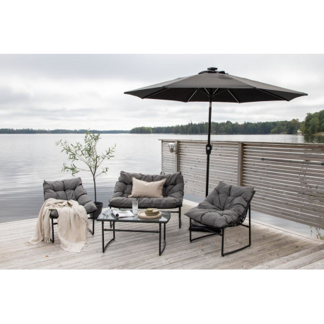 Päikesevari Sabal D270 LED valgustusega, must