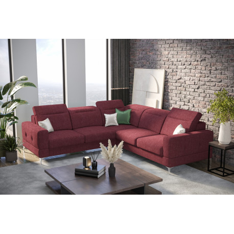 L-kujuline nurgadiivanvoodi Malibu Max, burgundia