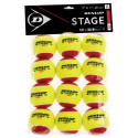 Tennis balls Dunlop STAGE 3 RED 12-polybag ITF