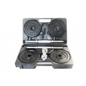 Cast iron weight dumbbells set with case TOORX 0.75-15 kg