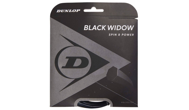 Strings for tennis racket DUNLOP BLACK WIDOW 16g/1.31mm 12m