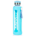 Drinking bottle GYMSTICK 600ml turquoise glass