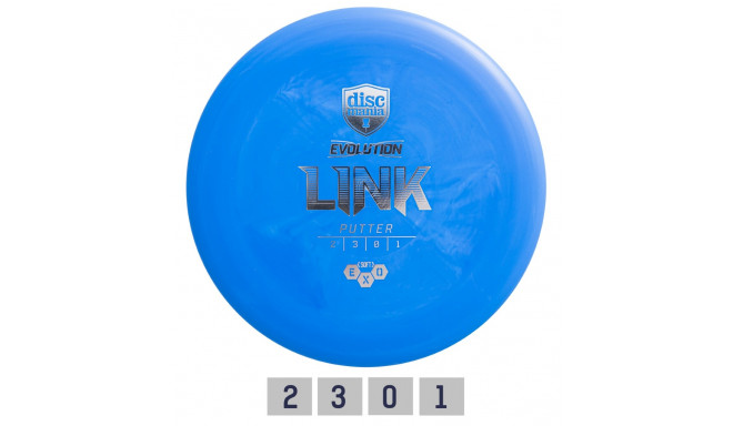 Discgolf DISCMANIA Putter SOFT EXO LINK Evolution Blue 2/3/0/1