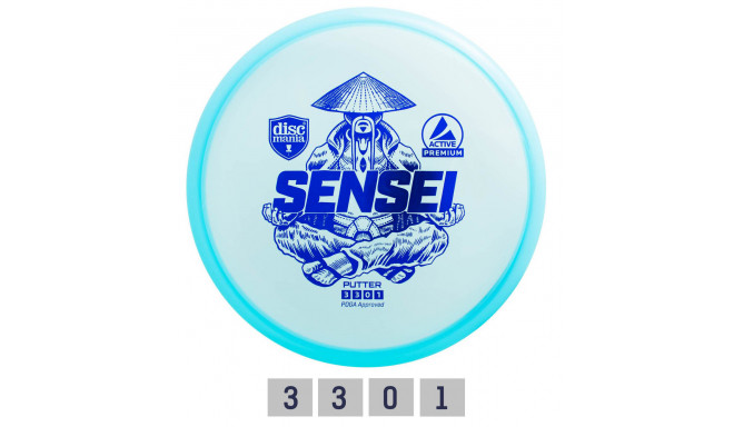 Discgolf DISCMANIA Putter SENSEI Active Premium Blue 3/3/0/1