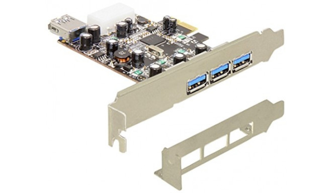Delock kontroller PCI-E Card USB 3.0 3x & 1x