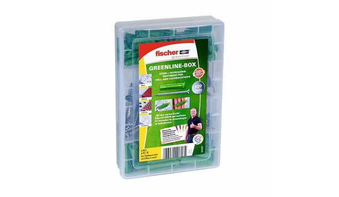 Fischer master box greenline SX S plus A2 - dowel - 120 pieces - with screws