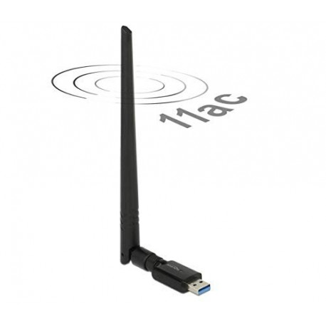 DeLOCK 3.0 Dualband WLAN + antenna - WLAN ac/a/b/g/n Stick 867+ Mbps ext