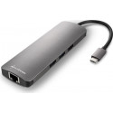 Sharkoon USB 3.0 Type C Combo Adapter - dark grey