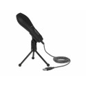 DeLOCK USB condenser microphone with table stand (black)