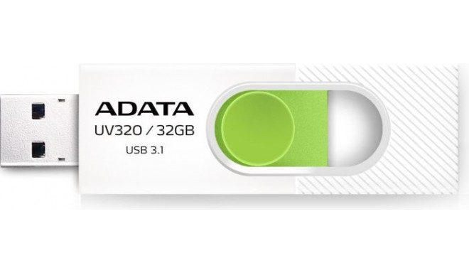 Adata flash drive 32GB UV320 USB 3.2, white/green