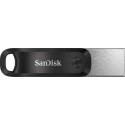 SanDisk mälupulk 128GB iXpand Go USB 3.2 & Lightning, must/hõbedane