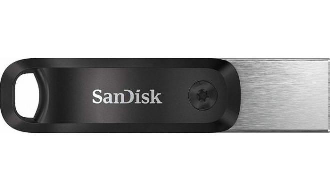 SanDisk iXpand Go 128GB, USB flash drive (black / silver, USB-A 3.2 (5 Gbit / s) Apple Lightning Con