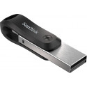 SanDisk mälupulk 128GB iXpand Go USB 3.2 & Lightning, must/hõbedane