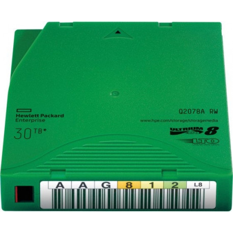 Hewlett Packard Enterprise LTO8 medium 12 TB, streamer medium (green)