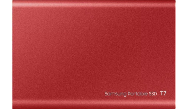 Samsung Portable SSD T7 1TB, external SSD (red, USB-C 3.2 (10 Gbit / s), external)