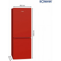 Bomann KG 320.2 50cm 165L red E - 165 L