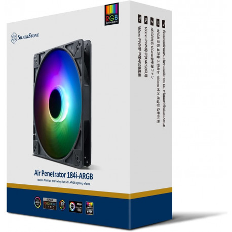 SST-AP184i-ARGB 180x180x32 (schwarz, 180 mm)