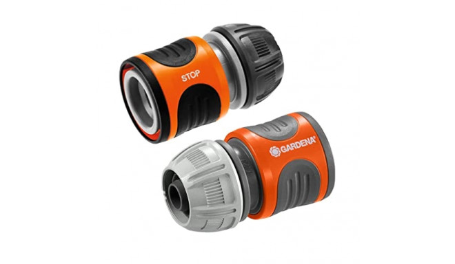 GARDENA Hose Connector Set 13mm (1/2), 15mm (5/8), (grey/orange)