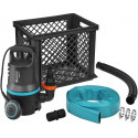 GARDENA High Water Set 9000, Submersible / Pressure Pump (black/turquoise, 300 Watt)