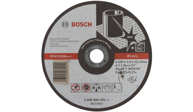 Bosch cutting discs Expert for Inox, 180x2mm, straight (AS 46 T INOX BF)