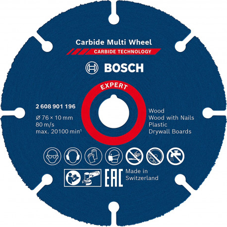 Bosch EXPERT Carbide MultiWheel cutting disc, O 76mm (for mini angle grinders)