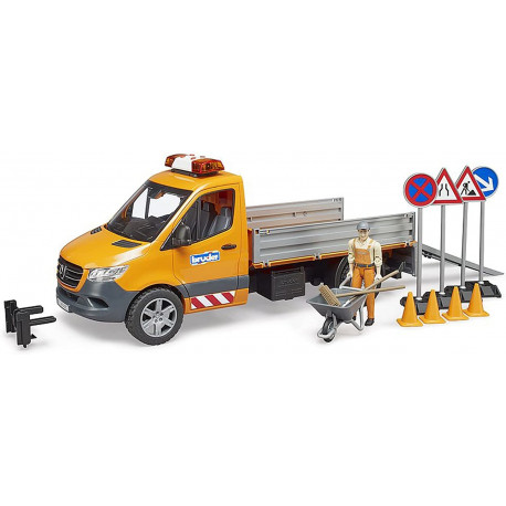MB Sprinter kommunaalauto valgus- ja helimoodul koos juhiga ja tarvikutega, oranž