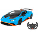 Jamara Lamborghini Huracan STO, childrens vehicle (light blue/orange, 1:14)