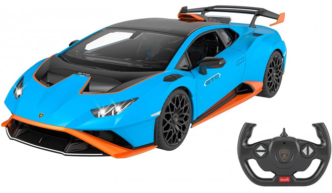 Jamara Lamborghini Huracan STO, childrens vehicle (light blue/orange, 1:14)