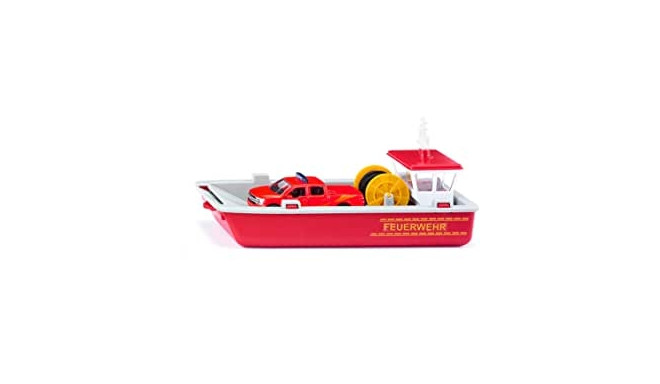 SIKU SUPER fire brigade work boat, toy vehicle (red/grey)