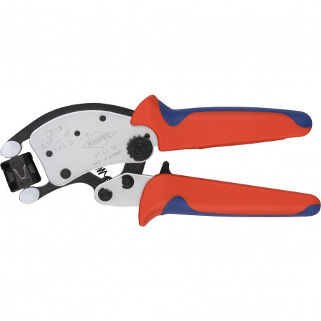 Knipex Self-adjusting crimping pliers Twistor T (red/blue, for ferrules)