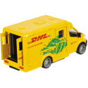 Majorette Mercedes-Benz Sprinter DHL, toy vehicle (yellow, with light and sound)