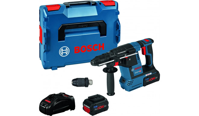 Bosch cordless hammer drill GBH 18V-26 F Professional, 18V (blue/black, 2x battery ProCORE18V 5.5Ah,