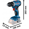 Bosch Cordless Drill GSR 18V-45 Professional solo, 18V (blue/black, without battery and charger)