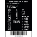 Wera Safe-Torque A1 Set 1, 10 pieces, torque wrench (black/green, 1/4" square, 2-12 Nm)