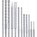 Einhell SDS Plus chisel drill set, 12 pieces (case)