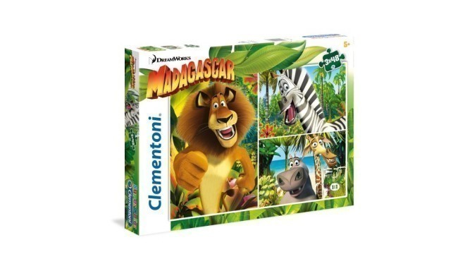 Clementoni pusle Madagaskar 3x48tk