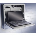 TechlyPro Wall mount security cabinet for notebook, with shelf and lock