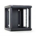 START.LAN rack wall-mount cabinet 10'' 6U 312x300mm black (glass front door)